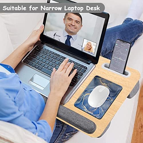 Dapesuom Small Mouse Pad, 6 x 8 Inch Thick Rubber Premium-Textured Non-Slip Portable & Washable Mini Mouse Mat for Women Wireless Laptops Keyboard Tray Gaming Work Computer Travel, Gray Gold Marble