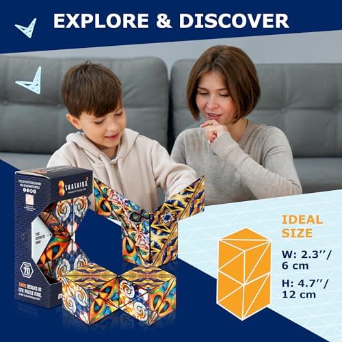 Shashibo ICOSA XL Magnetic Puzzle Toy, Stress Relief Fidget Toy