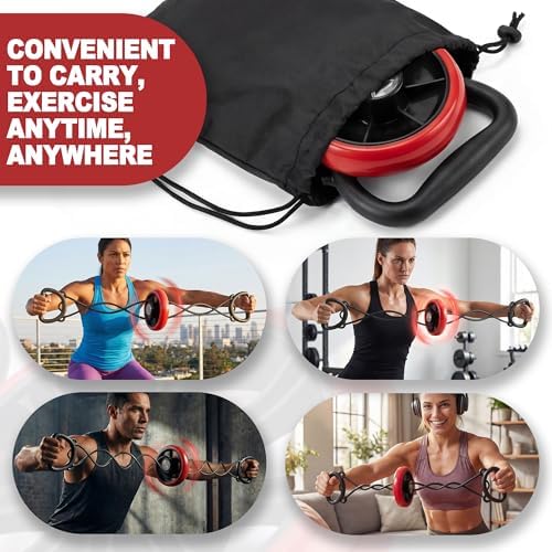 Fun Family Workout Challenges Portable Chest Exercises Trainer,Button-on-a-String Arm Resistance Bands,Chest Clip Muscle Expander,Twister Muscle Arm Strength&Biceps Trainer,Teen Gifts