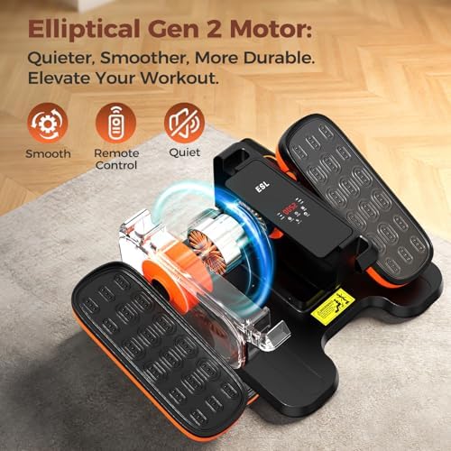 ESL Under Desk Elliptical, Electric Elliptical Leg Exerciser for Seniors