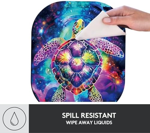 Small Mouse Pad，Mini Mouse Pad 6 x 7 Inch，for Laptop Keyboard Tray Wireless Mouse Home Office Travel，with Non-Slip Rubber Base, Waterproof Mouse Mat，Sea Turtle