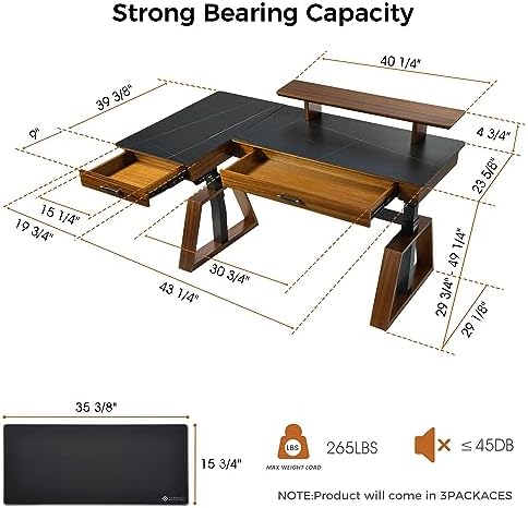 EUREKA ERGONOMIC Electric Standing Desk with Dual Drawers,63 Inches Height Adjustable L-Shaped Office Desk,Sit Stand Desk Executive Desk Computer Workstations with Monitor Stand,Left/Black