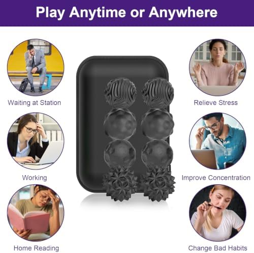 BUSOHA Silicone Magnetic Fidget Balls - 8 Pack Fidget Toys for Adult