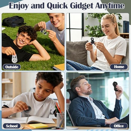 6pcs Adult Fidget Toys,Office Desk Metal Fidget Set for Teens&Kids
