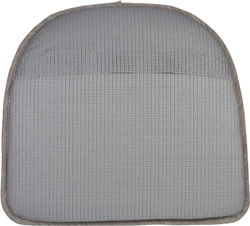 Klear Vu Raindrop The Gripper Non Slip Chair Cushions, Soft & Comfortable Seat Pad, Sitting Pillow for Kitchen, Dining or Office, 8 Count (Pack of 1), Salinger Gray