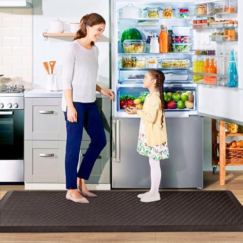 HappyTrends Kitchen Floor Mat - 4/5 Inch Thick Anti-Fatigue Kitchen Rug
