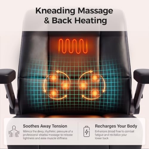 Big and Tall Office Chair with Massage and Heat