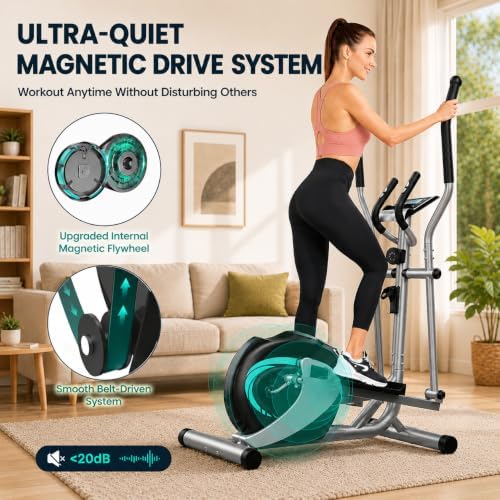 THERUN Elliptical Exercise Machine, Magnetic Elliptical Machine for Home