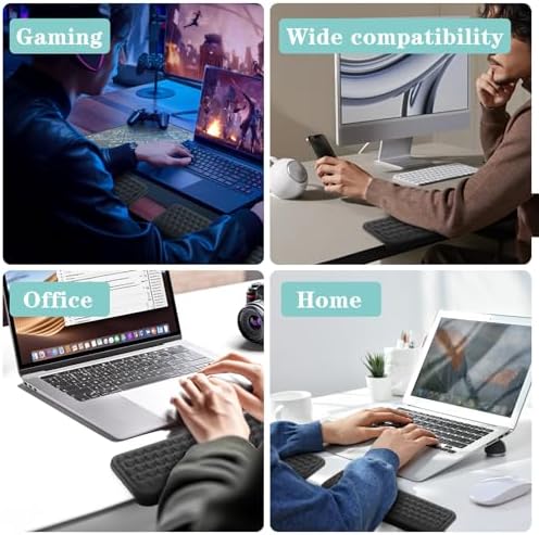 L-Shaped Desk Elbow Pad for Desk, 2-Piece Memory Foam Desk Edge Cushion