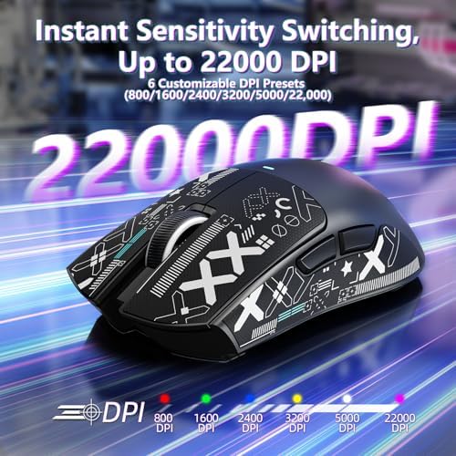 ATTACK SHARK X11 SE Tri Mode Lightweight Wireless Gaming Mouse - Black+Tape