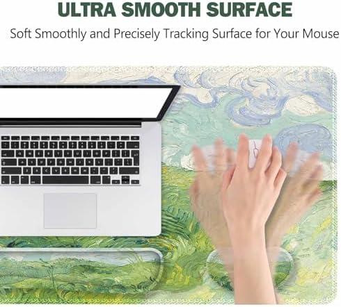 ToLuLu Extended Gaming Mouse Pad, Memory Foam Keyboard Mouse Wrist Rest Set