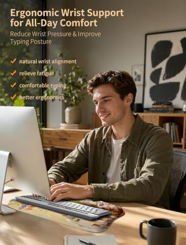 Ergonomic Keyboard Wrist Rest Pad with Wrist Support Holiday Picnic