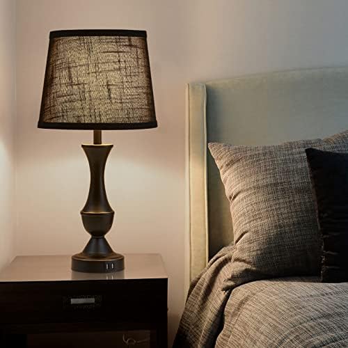Luvkczc Black Touch Table Lamps Set of 2, 22" Tall Bedside Lamps
