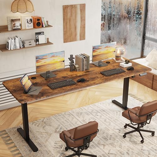 Monomi 86.6" Large Electric Standing Desk,Height Adjustable for Two-Person