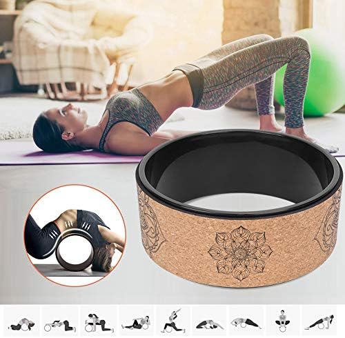 GLOGLOW Back Pain Relief Yoga Wheel, 5mm Thick PU Rubber