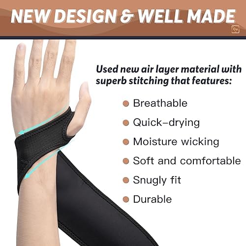 INDEEMAX Copper Carpal Tunnel Wrist Brace 2 Pack, Support for Pain Relief
