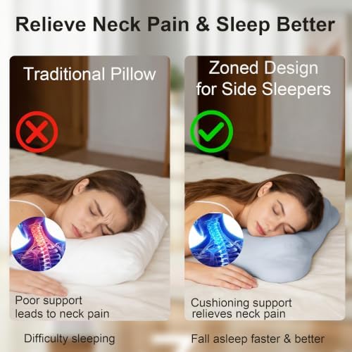 Cloud Pillow for Sleeping, Cervical Neck Support Memory Foam Pillow
