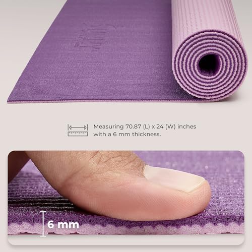 Sunny Health & Fitness Exercise Yoga Mats - Non-Slip Support for Home & Gym