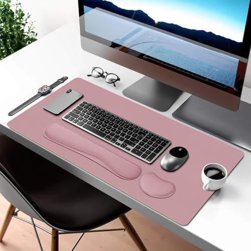 Mouse Pad and Keyboard Wrist Rest, 3-in-1 Keyboard and Mouse Pad