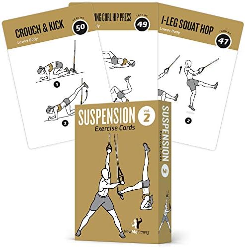NewMe Fitness Suspension Workout Cards - 62 Card Exercise Deck Vol 2
