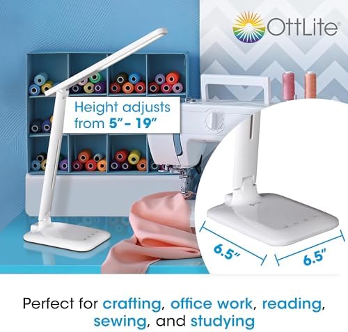 OttLite Slimline LED Desk Lamp, White