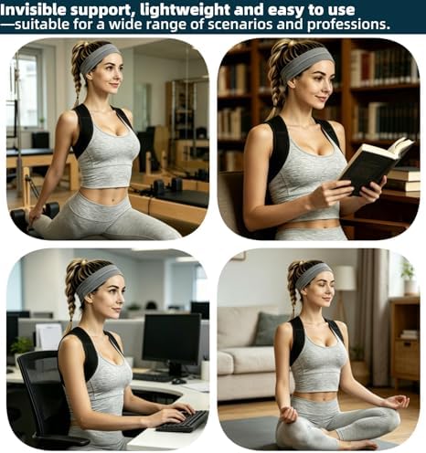 Posture Corrector for Women and Men, Adjustable Upper Back Brace (2)