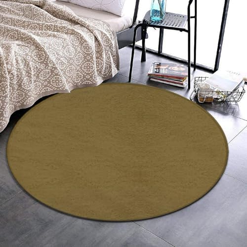 Highly Premium Quality Floor Mat, Office Chair Decor Mat, Room Sofa Yoga Soft Round Carpet Brown, 24inch