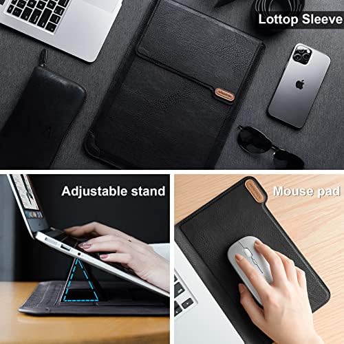 Nillkin 13 inch Laptop Sleeve with Stand (3-in-1), Mouse Pad, Black Texture