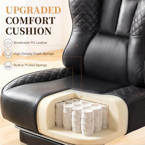 COMHOMA Big and Tall Gaming Chair with Footrest Ergonomic Office Chair