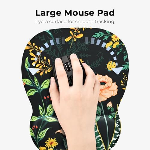 EooCoo Ergonomic Mouse Pad with Wrist Rest, Memory Foam Support Mousepad