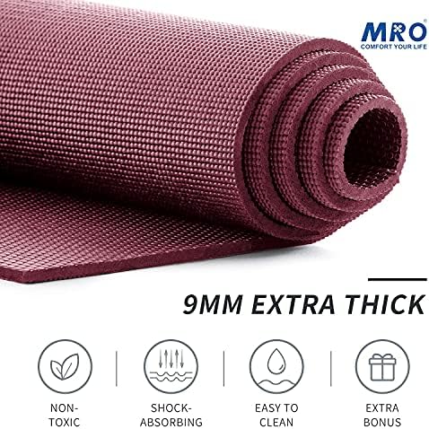 MRO Extra Large Yoga Mat, 12'x6'/9'x6'/7'x5'/6'x4' (9MM)