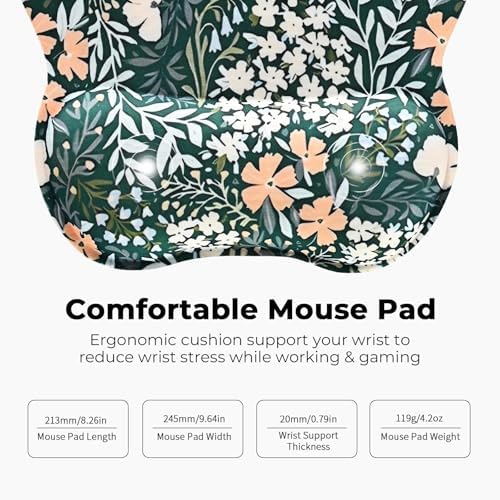 EooCoo Ergonomic Mouse Pad with Wrist Rest, Memory Foam Support Mousepad