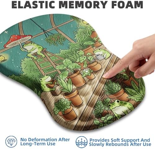 Ergonomic Mouse Pad with Wrist Rest, Memory Foam Wrist Support,Massage Bump