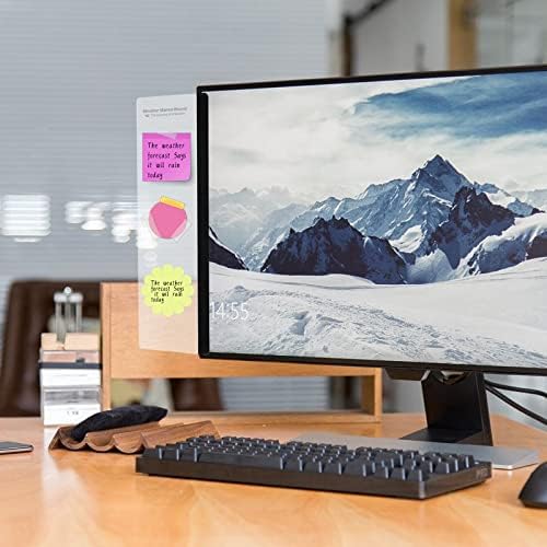 2 Pcs Monitor Memo Boards for Computer,Office Desk Accessories, Multifunction Acrylic Screen Message Reminder Pad Side Panel Phone Holder Organizer for Office Desktop, with Sticky Note 2