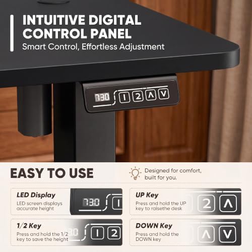 Furmax 55 Inches Electric Height Adjustable Standing Desk Home Office Desk