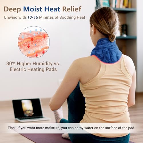 Comfytemp Microwavable Moist Heating Pad for Neck and Shoulders, 33" x 4"