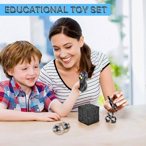 Fidget Toys Adults Set Fidgets for Classroom Must Have Autism Sensory Pack Figette Cube ADHD Special Treasure Prize Tool Stress Relief Desk Cool Gadget for Kid Easter Basket Stuffers for Teen Boys