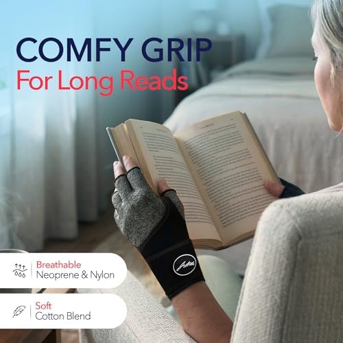 Dr. Arthritis Compression Arthritis Glove Set of 3 with Wrist Brace, Comfortable Fingerless Carpal Tunnel Hand Gloves for Women Night Support, Pain Relief for Rheumatoid Arthritis, Work, Typing - Small