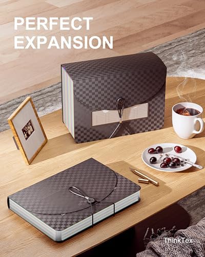 ThinkTex Accordion File Organizer, 26 Pockets Expanding File Folders