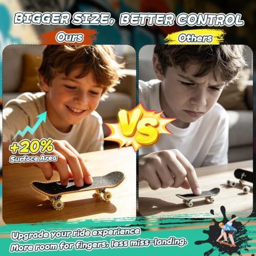 CS COSDDI Finger Skateboard Set，5 Pro Fingerboards and Rack