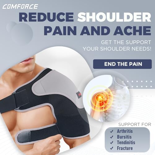 Shoulder Brace for Men with Gel Pack, Rotator Cuff Support Brace