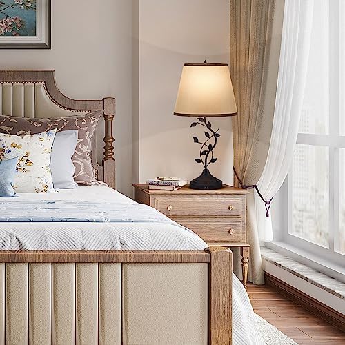 Kakanuo Table Lamp for Living Room, Bedside Lamp for Bedroom, Rustic Lamp
