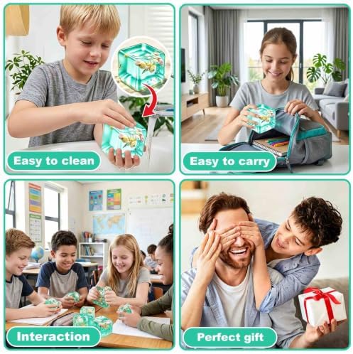Slow Rising Squishy Toys Pack - Gifts For Teens Men Women Adults, Fidget Toys Sensory Squeeze Toy For Stress Relief, Anxiety Relief Toys For Teens Adults Men Desk Toy Accessory, Stocking Stuffer Gifts