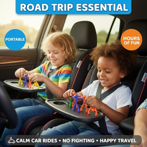 MAGMEN Magnetic Fidget Figures | Travel Toys for Kids (10-Piece Solid)