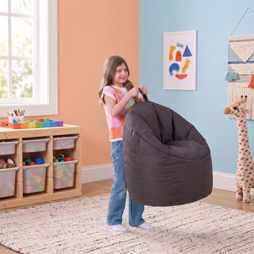 Big Joe Milano Lightweight Kids Bean Bag Chair, Cozy Cocoa