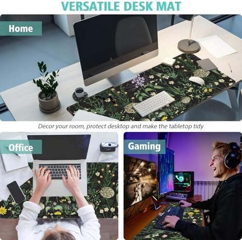 Desk Mat, Mouse Pad with Wrist Rest,4-in-1 Large Mouse Pads for Desk,Computer Ergonomic Mousepad with Wrist Support for Keyboard and Mouse(Grass)