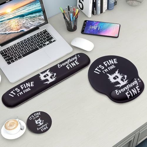 Mouse Pad and Keyboard Wrist Rest Support,Ergonomic Mouse Pad Set