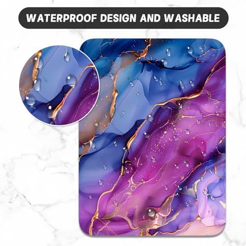 Small Mouse Pad, Mini Mouse Pad 6 x 8 Inch, Thick Rubber Waterproof Mouse Mat, Cute Mousepad for Women Men Wireless Mouse Laptops Home Office, Marble Patterns