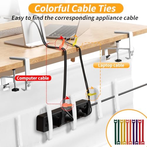 Under Desk Cable Management Tray No Drill, 28Inch Cable Management,White
