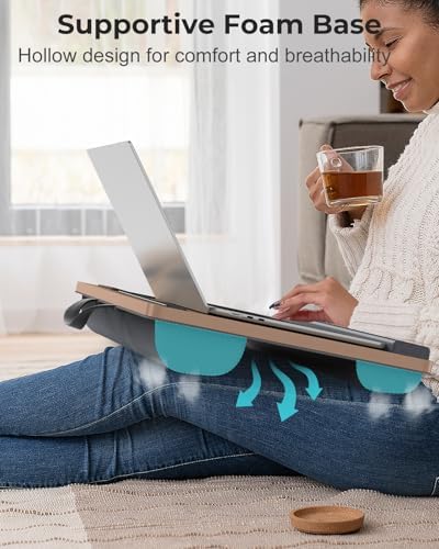 Potuopy Laptop Lap Desk, Portable Bed Table Tray for Laptop Fit 17" Laptops